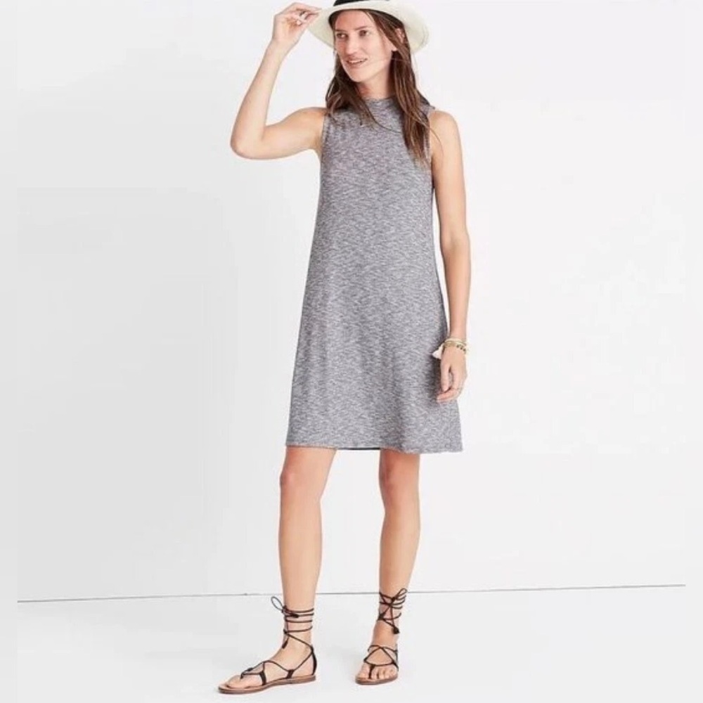 Madewell Dress Sleeveless Heathered Gray